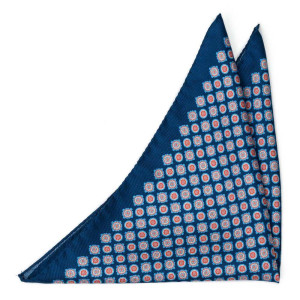 ARAZZO Navy blue lommetørkle