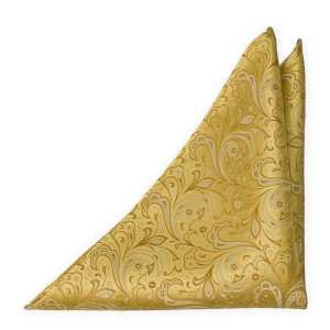 BRIDALLY Golden yellow lommetørkle