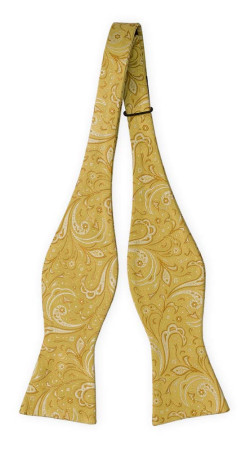 BRIDALLY Golden yellow uknyttet sløyfe