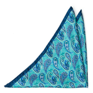 FANTASMA Turquoise lommetørkle