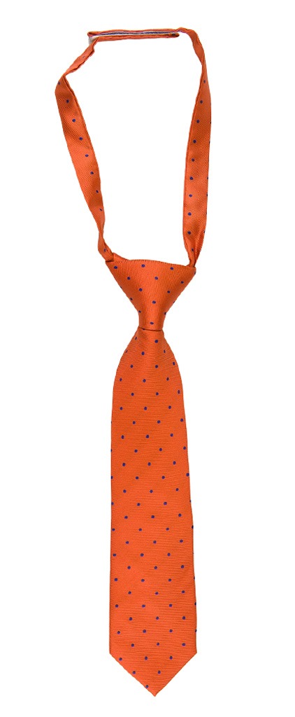 FESTLIG ORANGE barneslips liten ferdigknyttet