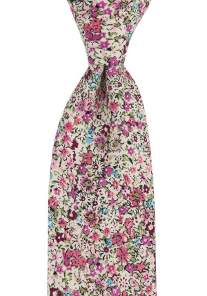 FLOWERFOLLY Pink klassiskt slips