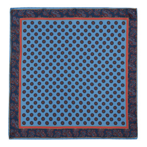 FRANCOBOLLO Light blue lommetørkle