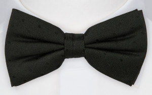 BRUDGUM BLACK knyttet sløyfe