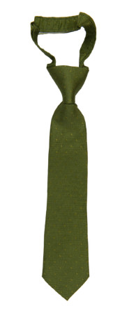 BRUDGUM Olive green barneslips liten ferdigknyttet