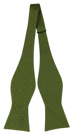 BRUDGUM Olive green uknyttet sløyfe