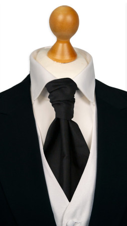 SOLID Black knyttet kravatt