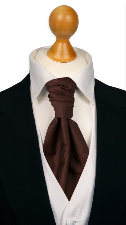 SOLID Brown knyttet kravatt
