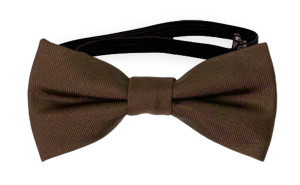 SOLID Dark brown babysløyfe