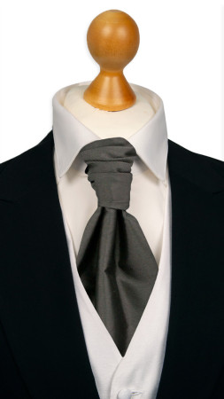 SOLID Dark grey knyttet kravatt