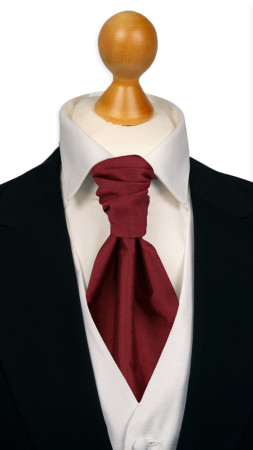SOLID Dark red knyttet kravatt