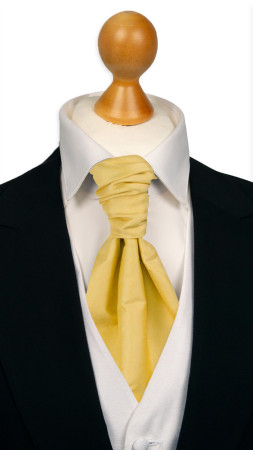 SOLID Light yellow knyttet kravatt