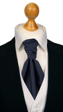 SOLID Navy blue knyttet kravatt