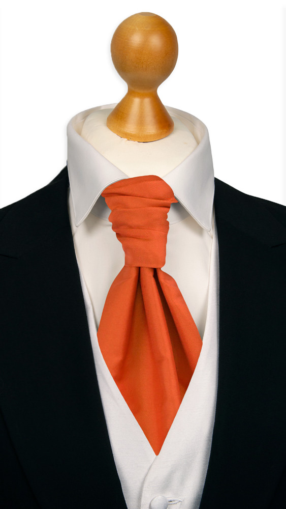 SOLID Orange knyttet kravatt