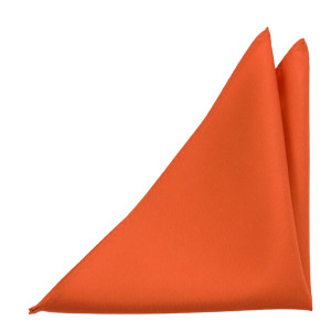 SOLID Orange lommetørkle
