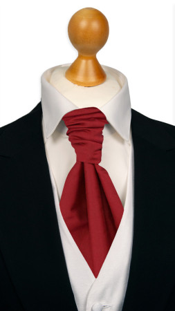 SOLID Red knyttet kravatt