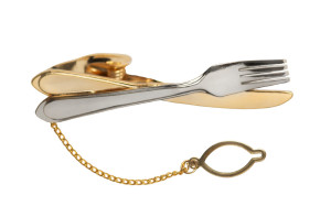 Knife and Fork Gold slipsnål