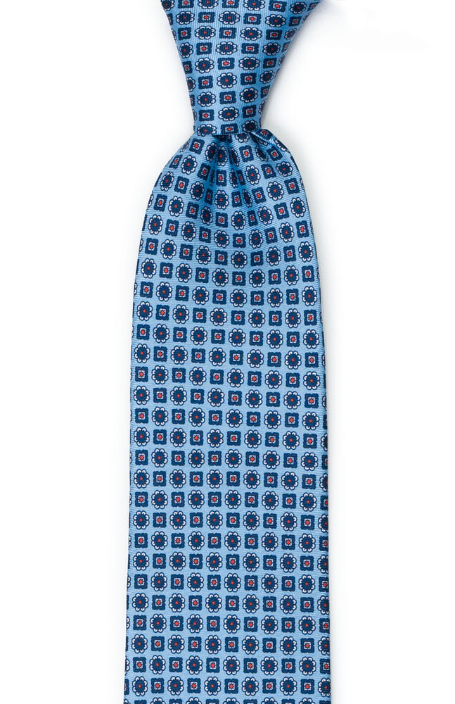MEDAGLIONI Light blue klassiskt slips