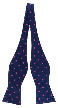 ONTHEDOT NAVY PINK uknyttet sløyfe