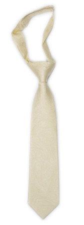 ORNATE Champagne barneslips liten ferdigknyttet