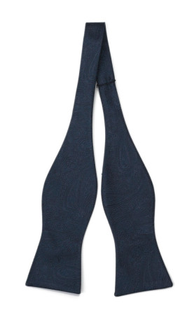 ORNATE Dark blue uknyttet sløyfe