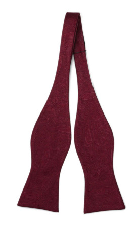 ORNATE Dark red uknyttet sløyfe