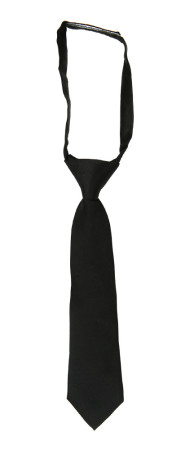 SATIN BLACK barneslips liten ferdigknyttet