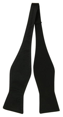 SATIN BLACK uknyttet sløyfe