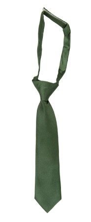 SATIN DARK SAGE barneslips liten ferdigknyttet