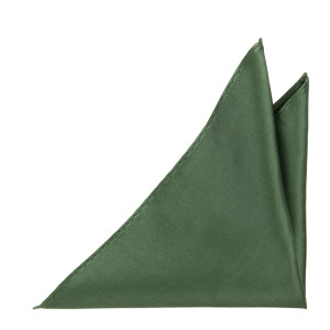 SATIN DARK SAGE lommetørkle