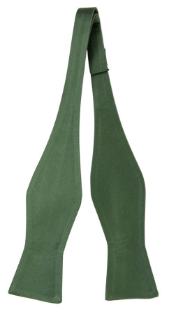 SATIN DARK SAGE uknyttet sløyfe