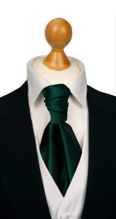 SATIN FOREST GREEN knyttet kravatt