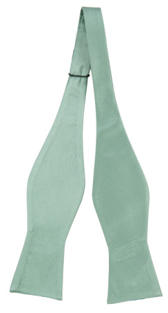 SATIN GREYED JADE uknyttet sløyfe