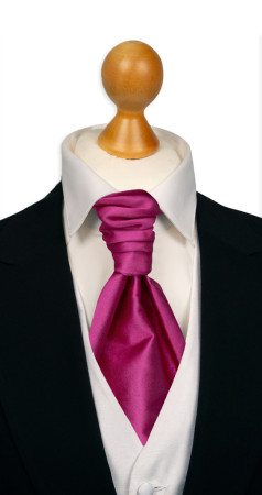 SATIN HOT PINK knyttet kravatt