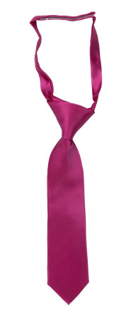 SATIN HOT PINK barneslips liten ferdigknyttet