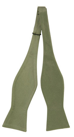 SATIN MOSS GREEN uknyttet sløyfe