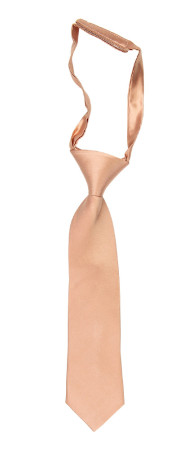 Satin Peach Pink barneslips liten ferdigknyttet