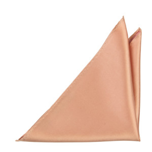 Satin Peach Pink lommetørkle