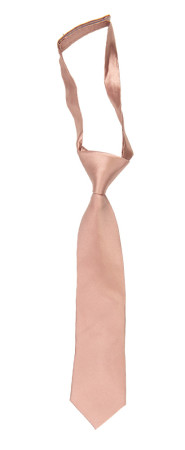 Satin Pearl Pink barneslips liten ferdigknyttet