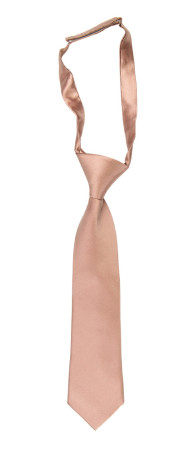 Satin Rose Gold barneslips liten ferdigknyttet