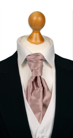Satin Rose Taupe knyttet kravatt