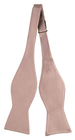 Satin Rose Taupe uknyttet sløyfe