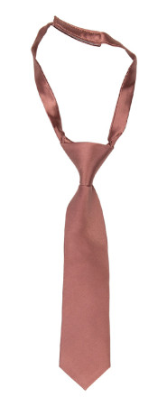 Satin Rose Wood barneslips liten ferdigknyttet