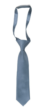 SATIN SLATE BLUE barneslips liten ferdigknyttet