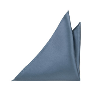 SATIN SLATE BLUE lommetørkle