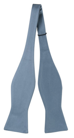 SATIN SLATE BLUE uknyttet sløyfe