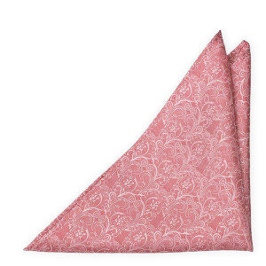 SCROLLER Vintage pink lommetørkle