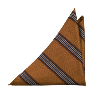 SERIOUSSTRIPES BURNT ORANGE lommetørkle