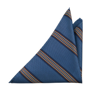 SERIOUSSTRIPES SLATE BLUE lommetørkle