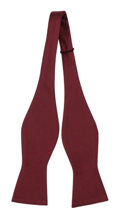 SOLID Burgundy uknyttet sløyfe